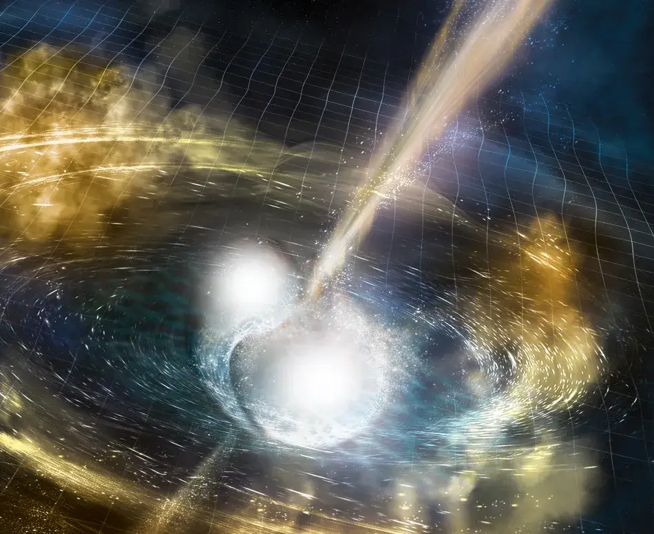 Gravitational Waves Erupt from Two Colliding Neutron Stars