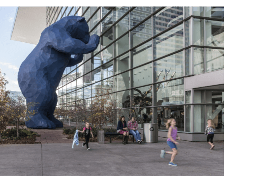 Denver Convention Center Image with Large Blue Bear 