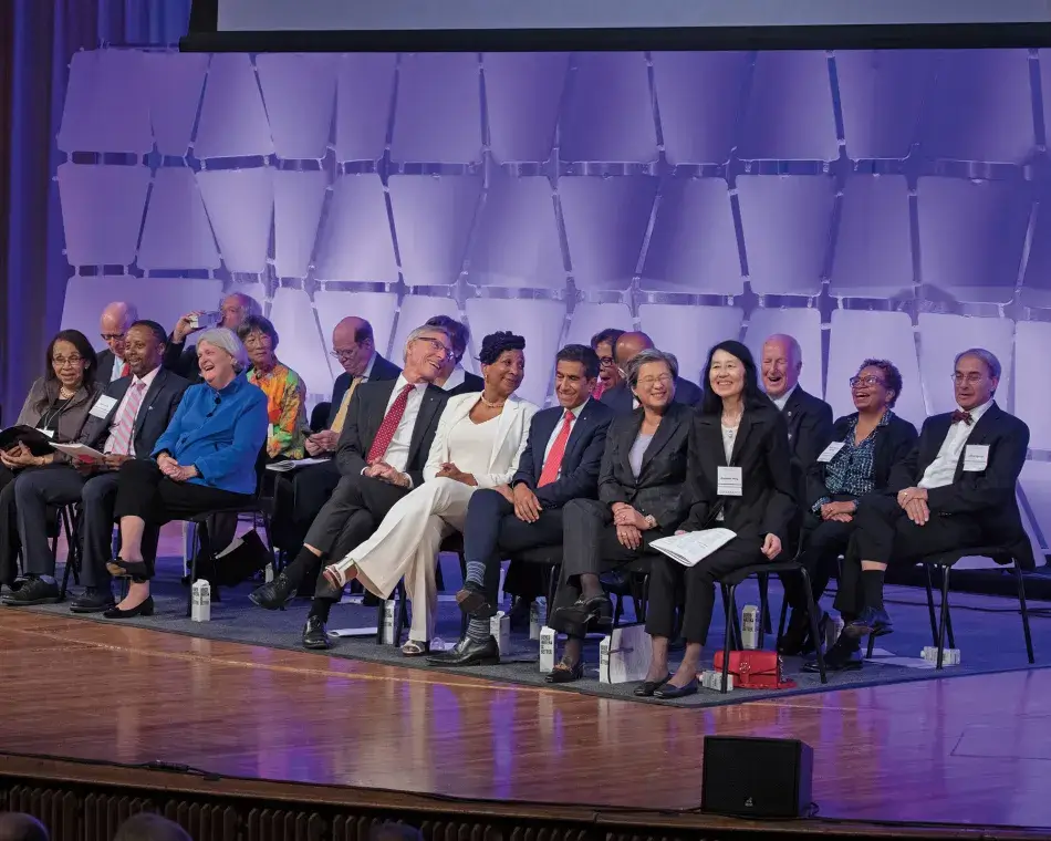 Speakers on stage at the Induction Ceremony. 