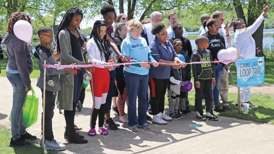 Civic infrastructure, like the Summit Lake Loop Trail in Akron, OH, builds connections between neighborhoods and residents and creates more resilient communities.