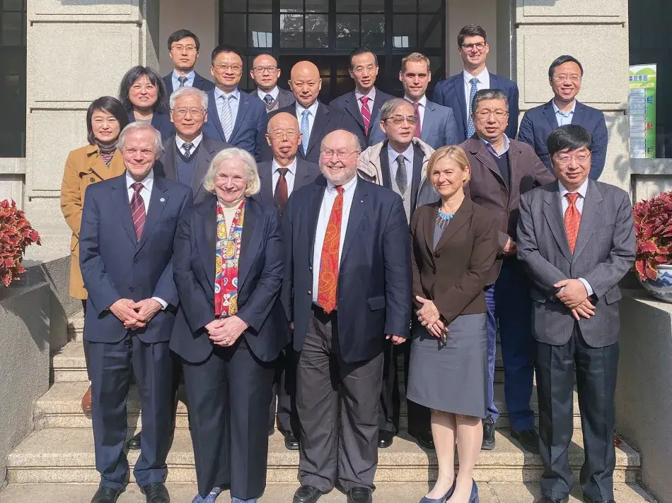 Steven Miller (front center) with participants at the Shanghai Bilateral Meeting.