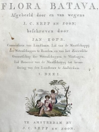 Title page of the Flora Batava, 1800. Jan Kops, ed., Flora Batava (J.C. Sepp en Zoon). Archives of the American Academy of Arts and Sciences, Cambridge, Mass.