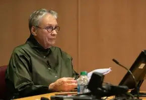 Annie Proulx speaks at an Academy event, "Writing into the Sunset," held in Seattle, WA.